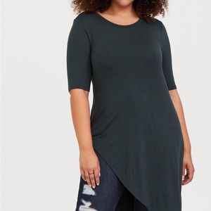 2 pc bundle Torrid NWT Super Soft Side Knot TUNICS $78  Sz 0/12  Wine and Grey